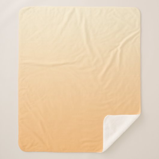 Geel en perzikkleurverloop sherpa deken (Voorkant)