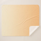 Geel en perzikkleurverloop sherpa deken (Voorkant (horizontaal))