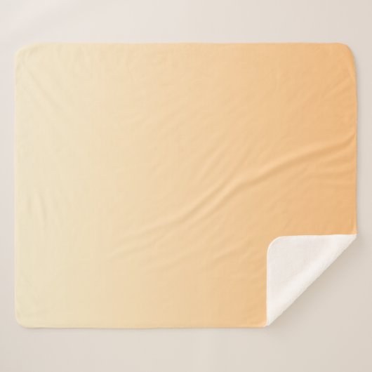 Geel en perzikkleurverloop sherpa deken (Voorkant (horizontaal))