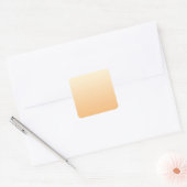 Geel en perzikkleurverloop vierkante sticker (Envelop)