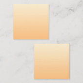 Geel en perzikkleurverloop vierkante visitekaartje (Voorkant / Achterkant)