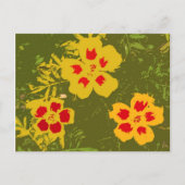  Geel en Rode Bloemen Briefkaart (Voorkant)