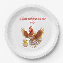 Geel en rood boerderijdier baby shower