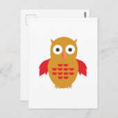 Geel en rood briefkaart (Voorkant / Achterkant)