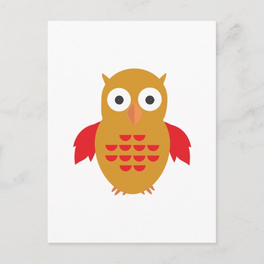 Geel en rood briefkaart (Voorkant)