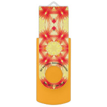 Geel en rood Fractal Holiday Pattern ~