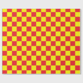 Geel en rood, gecontroleerd cadeaupapier (Vlak)