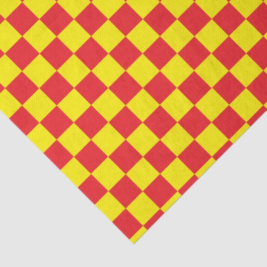 Geel en rood, gecontroleerd tissuepapier (Detail)