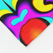 Geel en rood gepatenteerd fleece deken (Hoek)