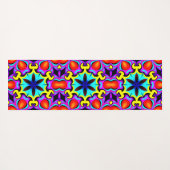 Geel en rood gepatenteerde yoga mat (Achterkant (horizontaal))