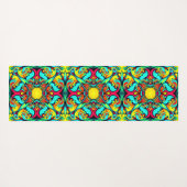 Geel en rood gepatenteerde yoga mat (Achterkant (horizontaal))