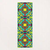 Geel en rood gepatenteerde yoga mat (Achterkant)