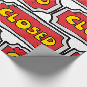 Geel en rood gesloten teken cadeaupapier