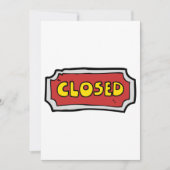 Geel en rood gesloten teken kaart (Voorkant)