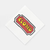 Geel en rood gesloten teken servet (Hoek)