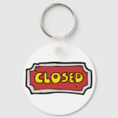 Geel en rood gesloten teken sleutelhanger (Achterkant)