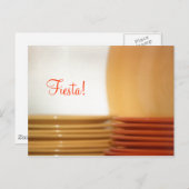 Geel en rood gestapelde Borden Briefkaart (Voorkant / Achterkant)