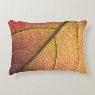 Geel en rood Herfst blad Sierkussen Accent Kussen