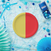 Geel en rood papieren bordje (Feest)