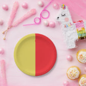 Geel en rood papieren bordje (Feest)