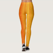Geel en rood patroon verticale strepen leggings (Achterkant)