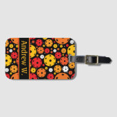 Geel en rood Pickleball Bagagelabel (Voorkant (horizontaal))