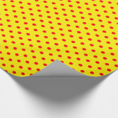 Geel en rood pokdots, verpakt papier (Hoek)