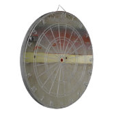 Geel en rood, rood, blauw dartbord (Voorkant Links)