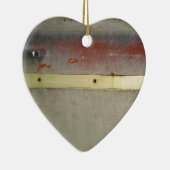 Geel en rood, rood, blauw keramisch ornament (Rechts)