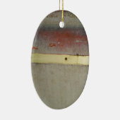 Geel en rood, rood, blauw keramisch ornament (Rechts)