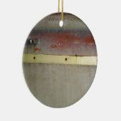 Geel en rood, rood, blauw keramisch ornament (Rechts)