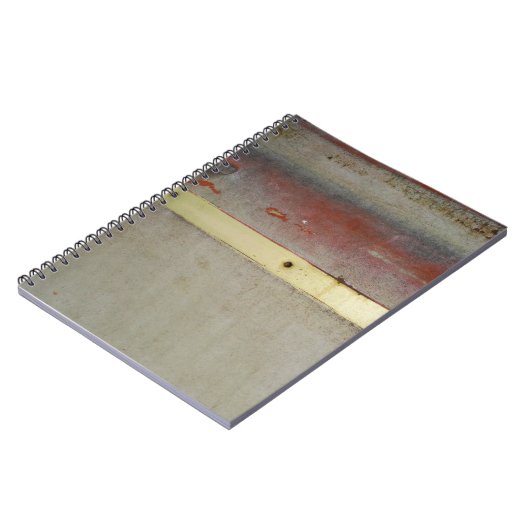 Geel en rood, rood, blauw notitieboek (Linkerzijde)