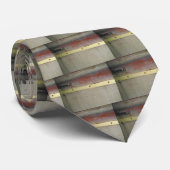 Geel en rood, rood, blauw stropdas (Opgerold)