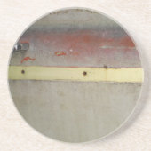 Geel en rood, rood, blauw zandsteen onderzetter (Voorkant)