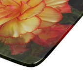 Geel en rood Tuberous Begonia Floral Snijplank (Hoek)