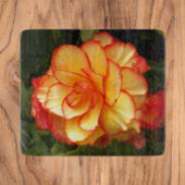 Geel en rood Tuberous Begonia Floral Snijplank