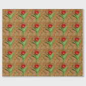 Geel en rood Tulip Cadeaupapier (Vlak)