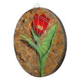 Geel en rood Tulip Dartbord (Voorkant Rechts)