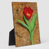 Geel en rood Tulip Fotoplaat (Zijkant)