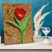 Geel en rood Tulip Fotoplaat (Zijkant)