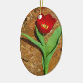 Geel en rood Tulip Keramisch Ornament (Links)