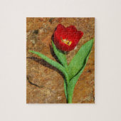 Geel en rood Tulip Legpuzzel (Verticaal)