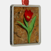 Geel en rood Tulip Metalen Ornament (Rechts)