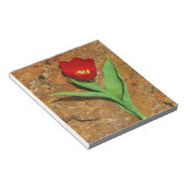 Geel en rood Tulip Notitieblok (Schuin)