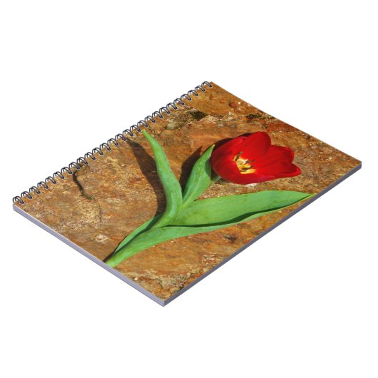 Geel en rood Tulip Notitieboek (Linkerzijde)