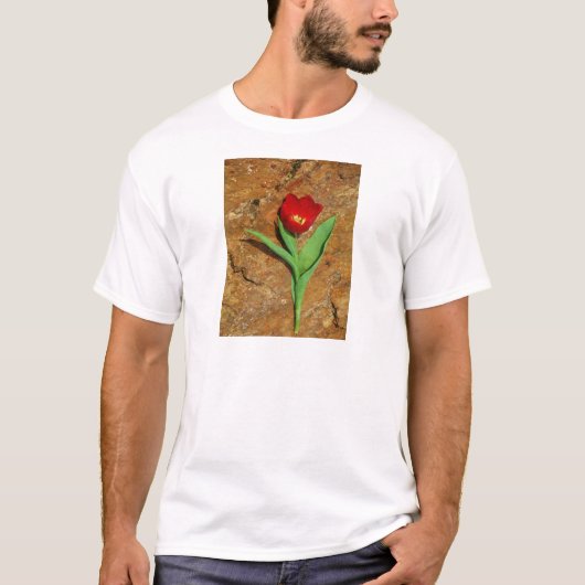 Geel en rood Tulip T-shirt (Voorkant)