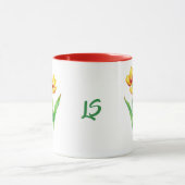 Geel en Rood Tulpen Combo Mok (Midden)