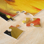 Geel en rood Tulpen Jigzaag Puzzle Legpuzzel (Zijkant)