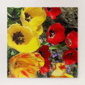 Geel en rood Tulpen Jigzaag Puzzle Legpuzzel (Horizontaal)