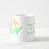 Geel en rood tulpen klassieke mok (Voorkant links)